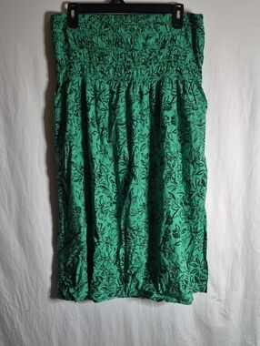 Isabel Maternity by Ingrid & Isabel Green Floral Smocked Maxi Skirt